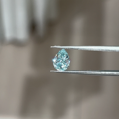 1.08ct Pear Cut Lab Diamond Blue SI NO.2685