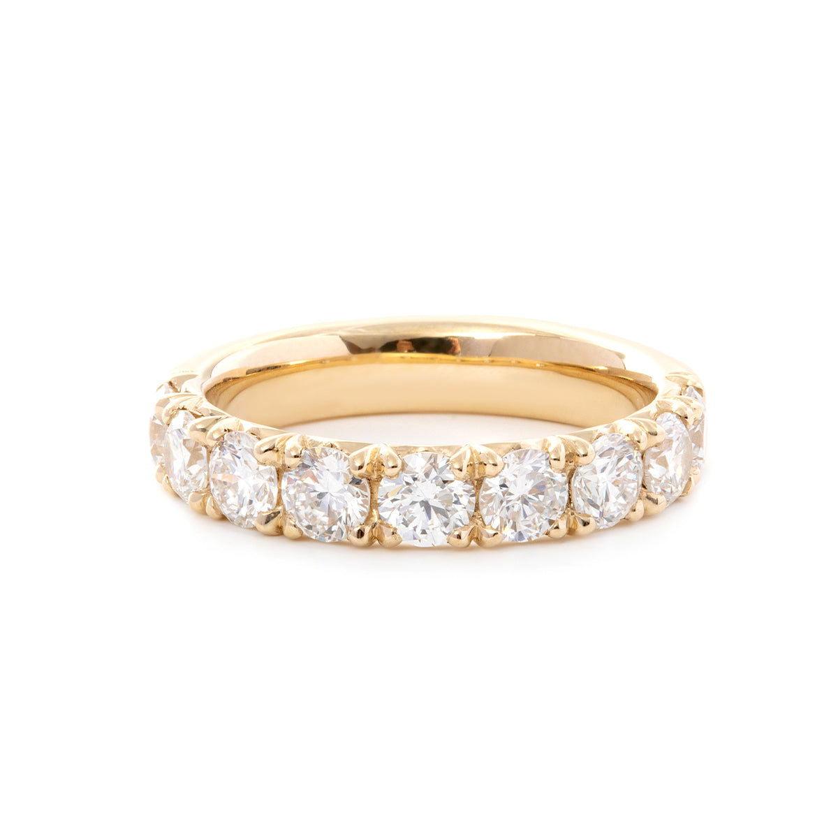 14K Yellow Gold 3ct Cushion Lab Diamond 4 Prongs Bridal Set Rings