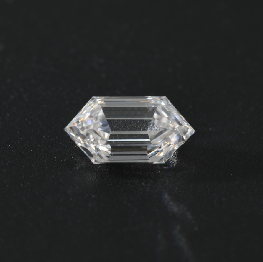 3ct Elongated Hexagonal Step Cut Lab Diamond EF VS NO.758