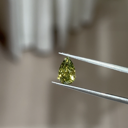 1.16ct Pear Cut Lab Diamond Green SI NO.1058