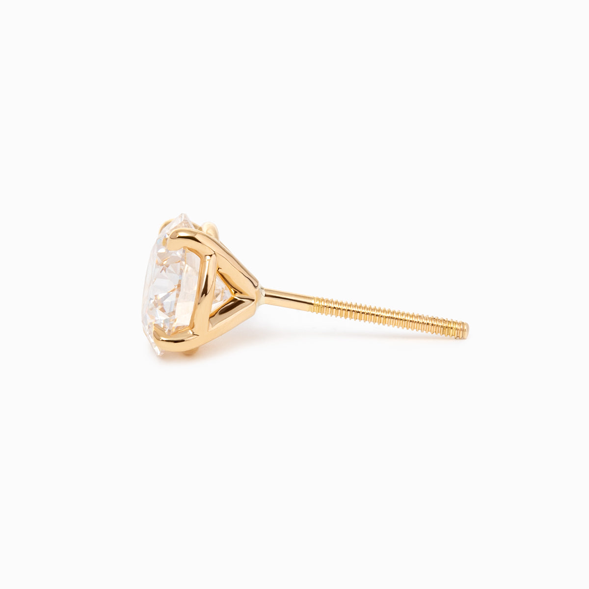 Cherished Moments 2 ct tw Round Cut Lab Diamond 4 Claw Prongs Martini Stud Earrings (DE/G Color, VS Clarity)