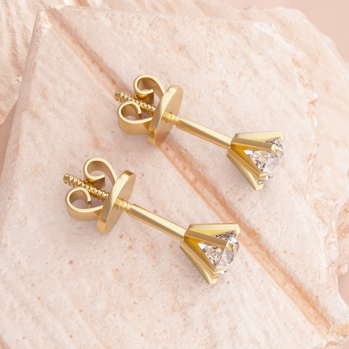Cherished Moments 2 ct tw Round Cut Lab Diamond 6 Round Prong Stud Earrings (DE/G Color, VS Clarity)