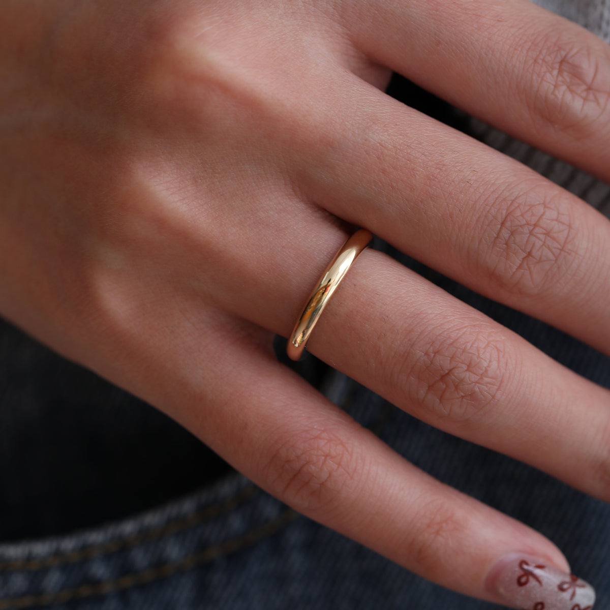 14K Plain Gold Ring