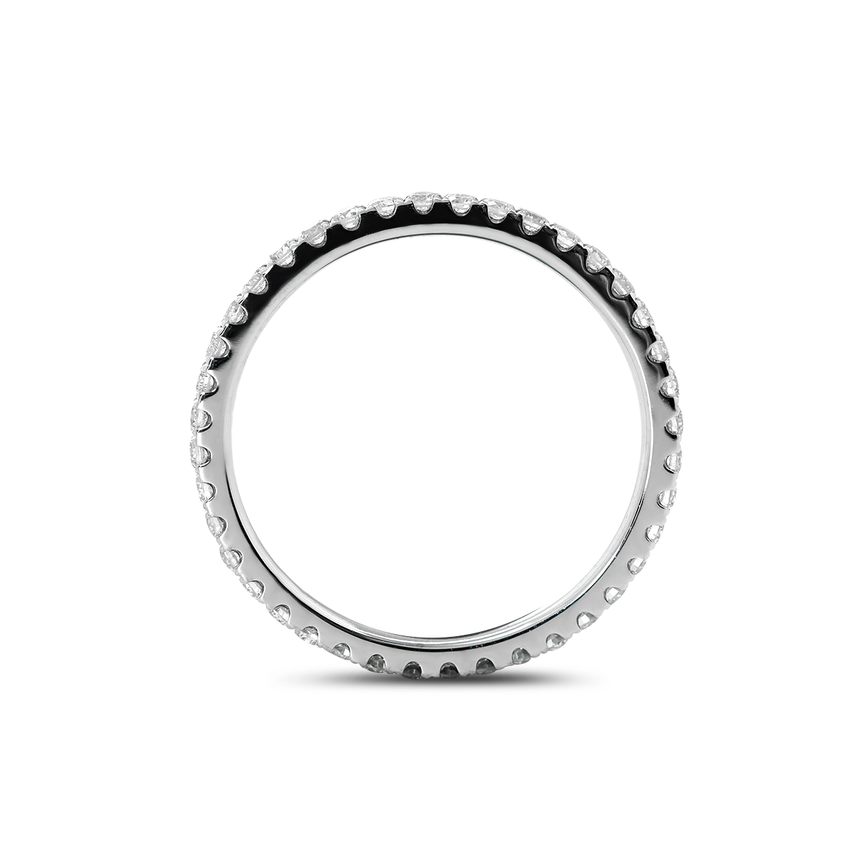 14K White Gold 4ct Oval Cut Lab Diamond Hidden Halo Bridal Set Rings with 3/4 Circle of Round Lab Diamond Pave