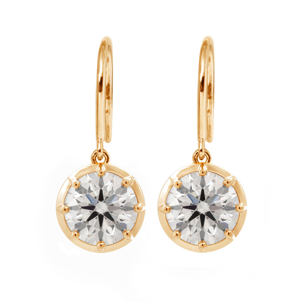 The Captivating Features of Round-Cut Lab-Grown Diamond Bezel Hook Earrings