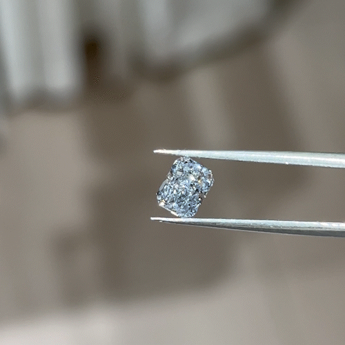 0.9ct Radiant Cut Lab Diamond Blue SI NO.61