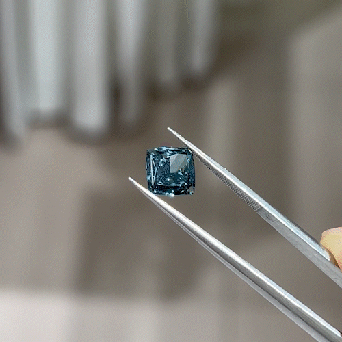 1.92ct Cushion Cut Lab Diamond Blue SI NO.B07