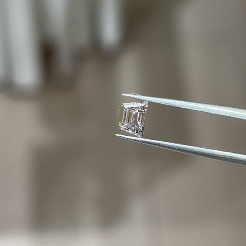 0.57ct Tapered Step Cut Lab Diamond Blue SI NO.B15