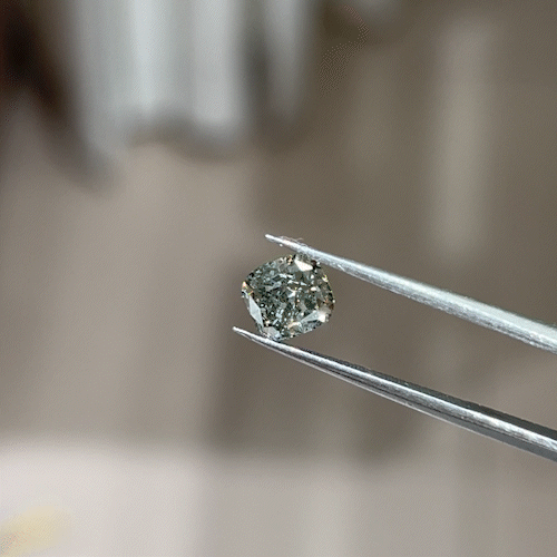 0.99ct Cushion Cut Lab Diamond Green SI NO.428