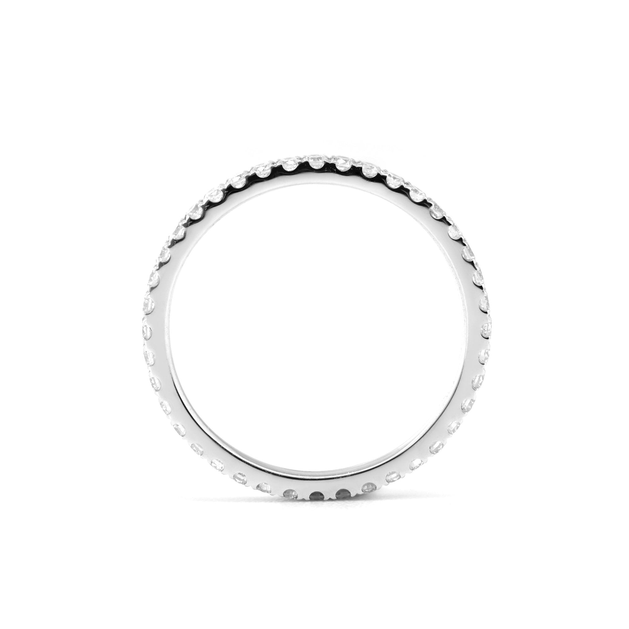 Round-Cut Lab Diamond Thin Eternity Ring