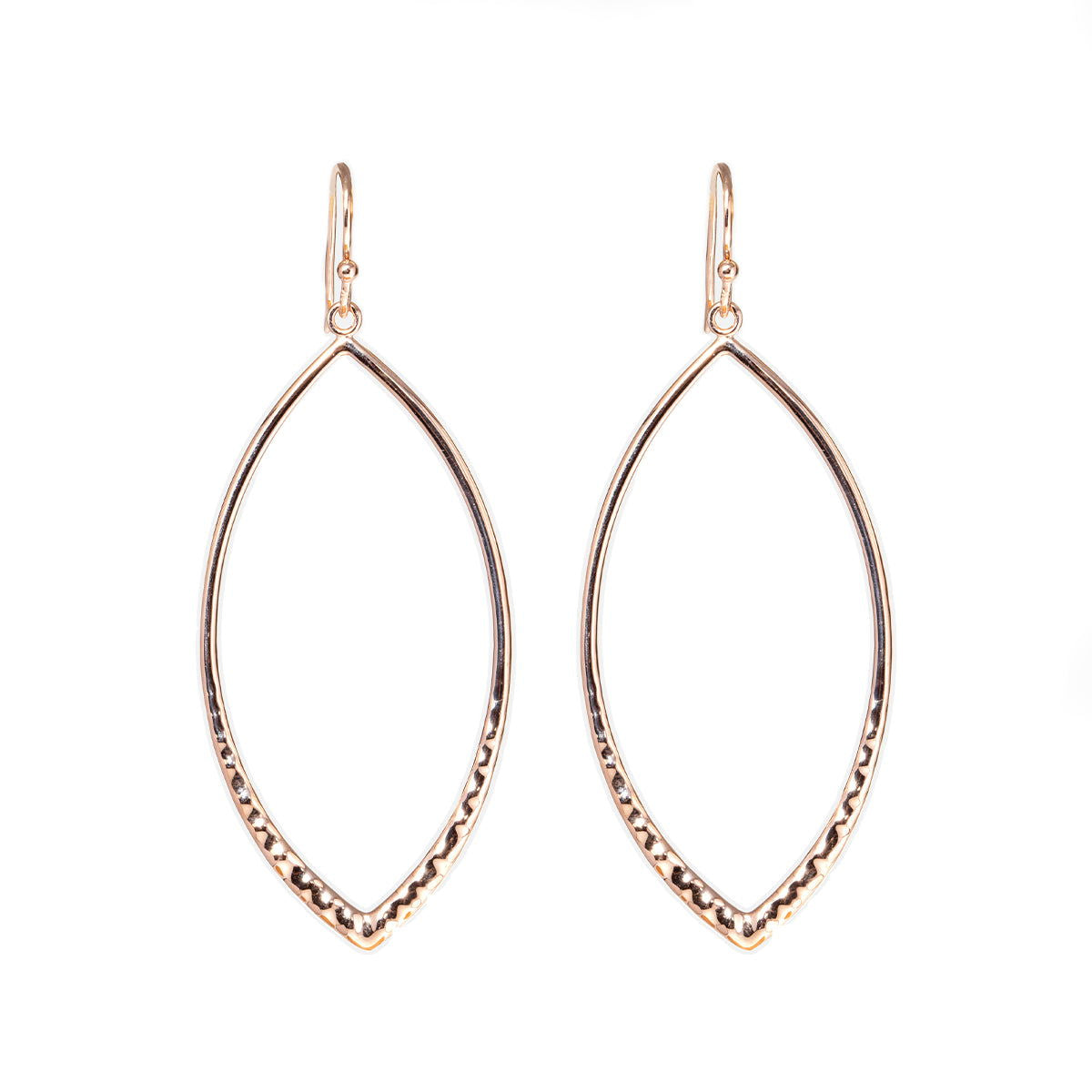 14K Rose Gold Nugget Earrings – Elegant Statement Design