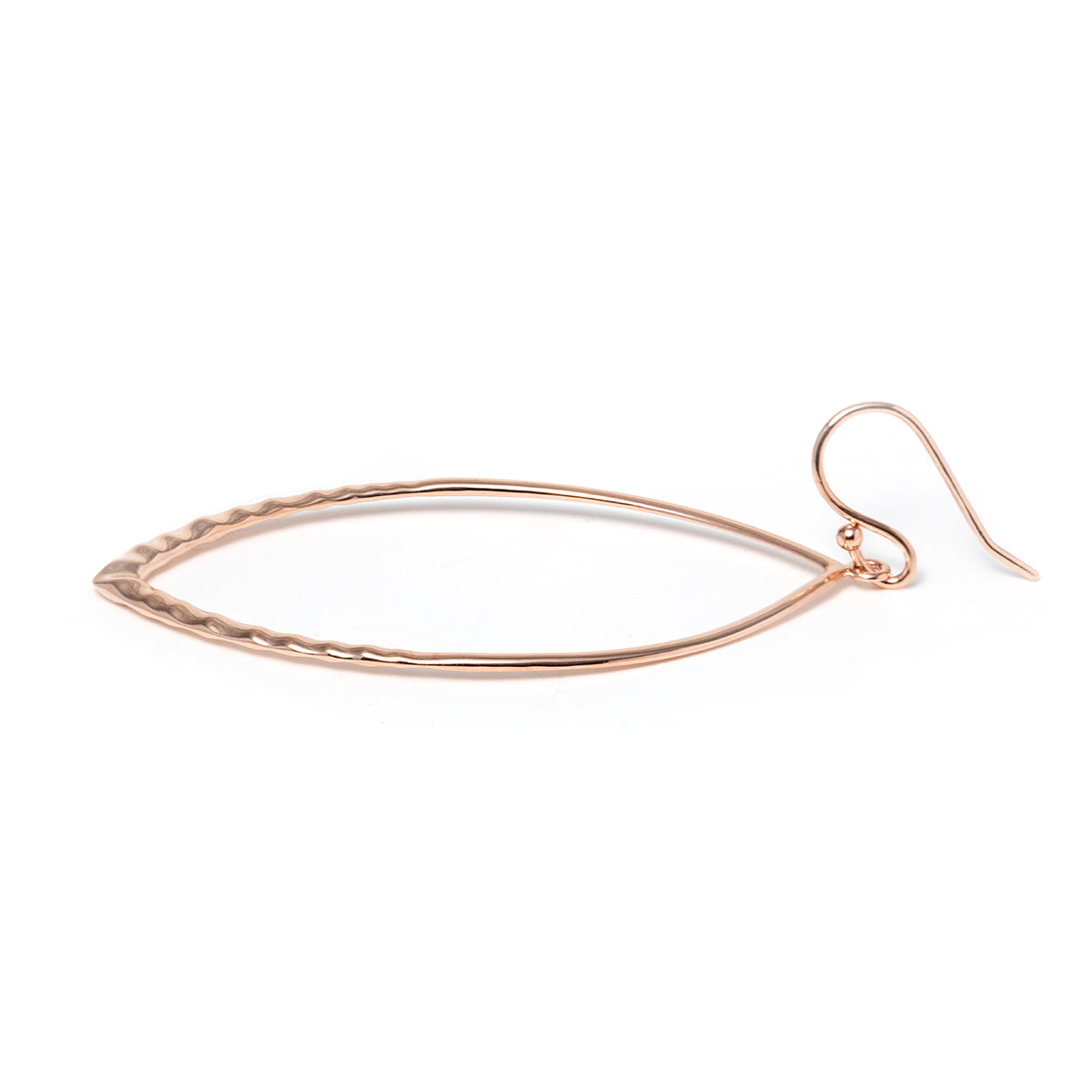 14K Rose Gold Statement Hook Earrings