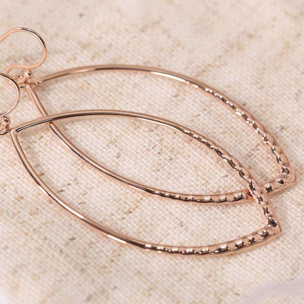 14K Rose Gold Statement Hook Earrings - FIORESE JEWELRY