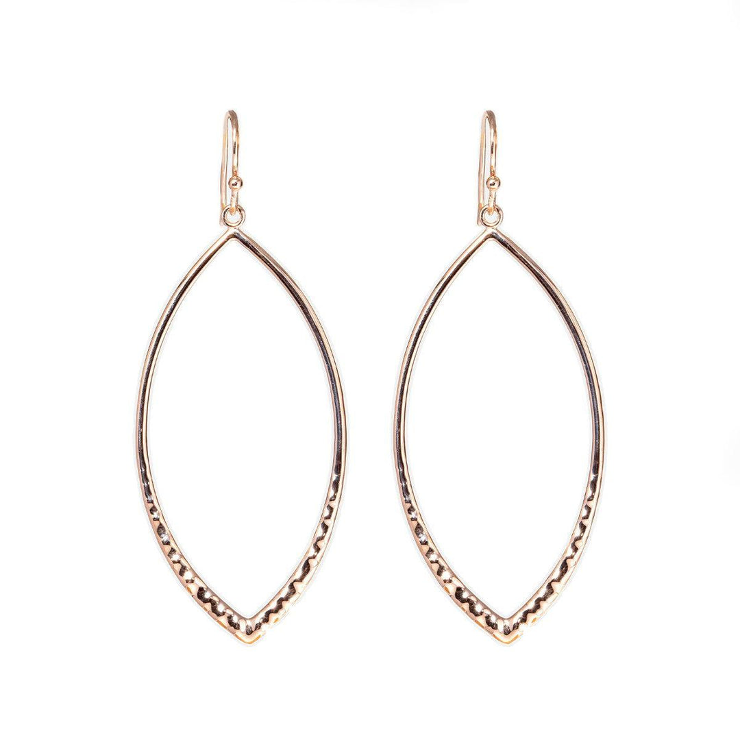 14K Rose Gold Statement Hook Earrings - FIORESE JEWELRY