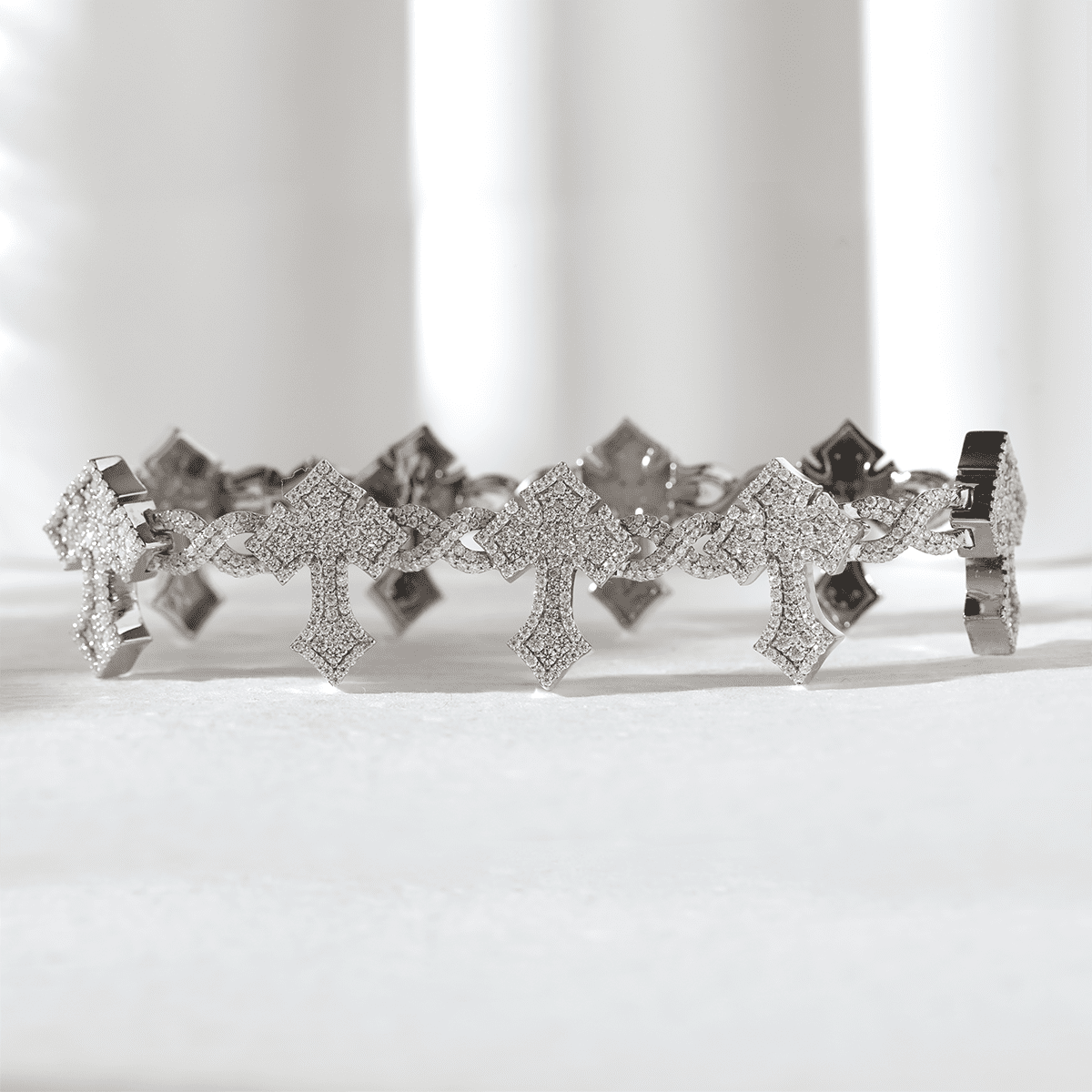 Knight's Faith Pavé Lab Diamond Bracelet