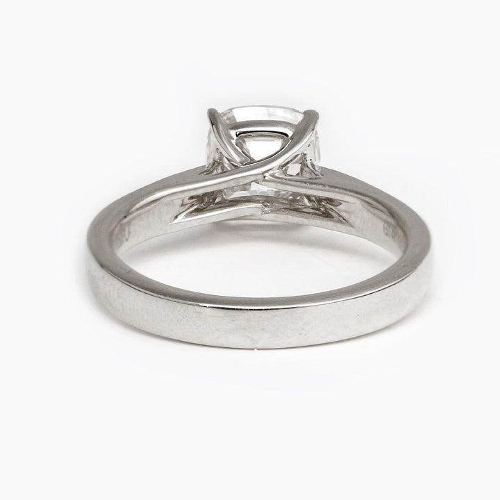 14K Yellow Gold 1.5 Carat Old Mine Cut Lab Diamond Solitaire Ring - FIORESE JEWELRY