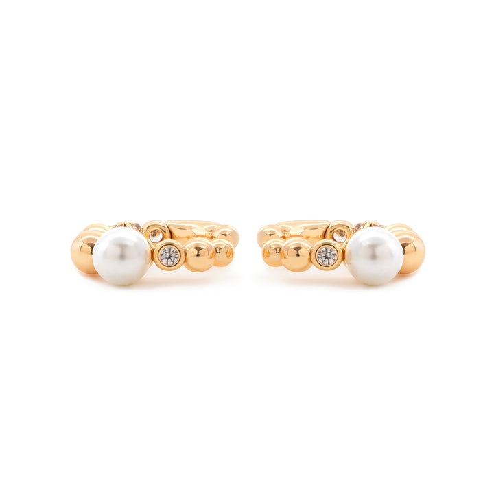 14K Yellow Gold 5mm Fresh - water Pearl Boho - Style Open Ear Cuff - FIORESE JEWELRY