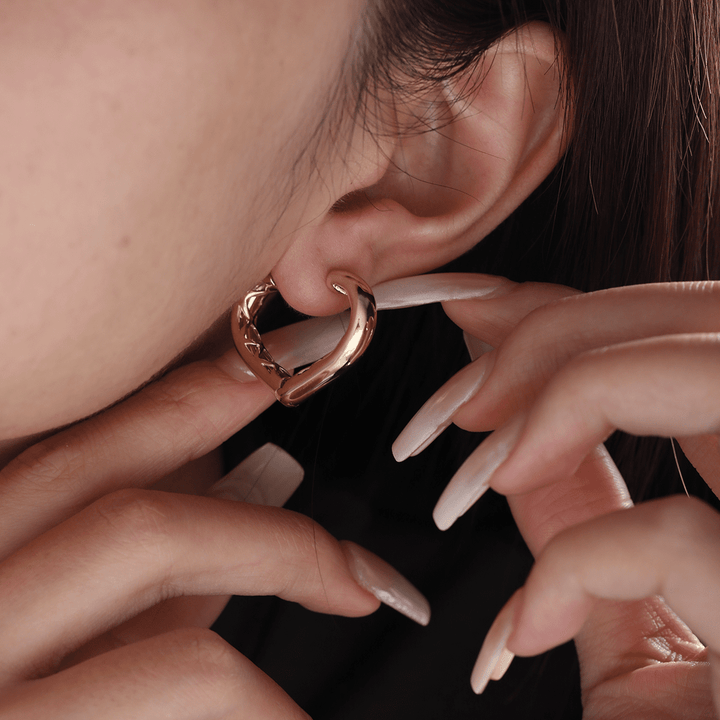 14K Yellow Gold Heart Shaped Huggie Earrings - FIORESE JEWELRY