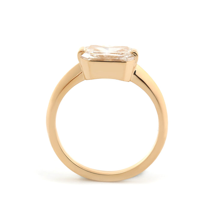 1.691CT East - West Design Radiant Lab Diamond Two Prong Solitaire Ring - FIORESE JEWELRY