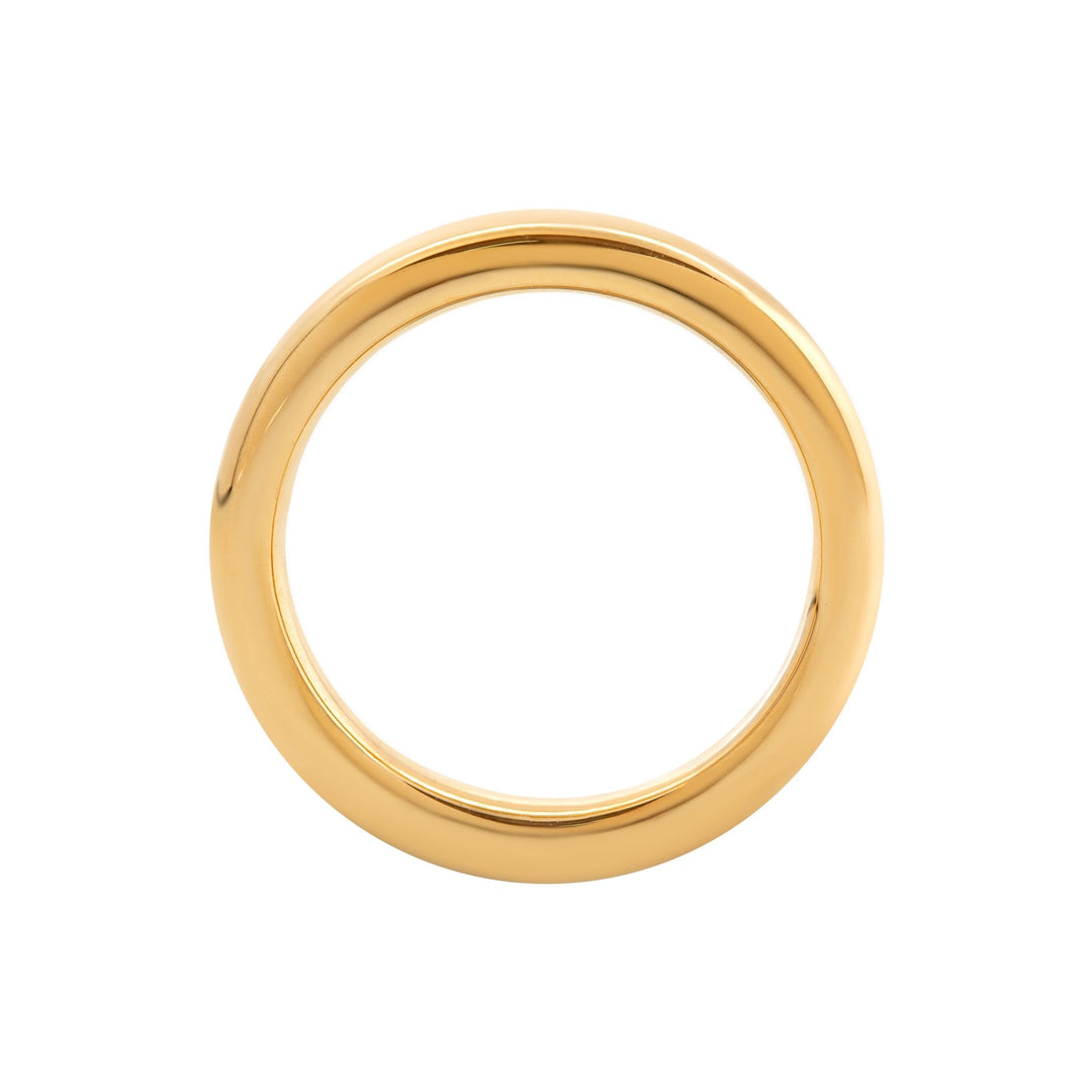 18K Plain Gold Ring - FIORESE JEWELRY