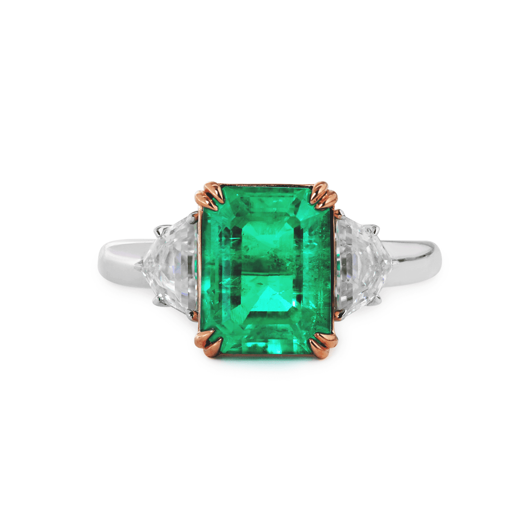 【花】タイピン３個　DIAMOND　Opal　Emerald　ケース付 18k-white-and-rose-gold-2ct-
