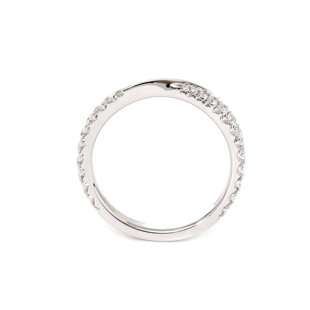 18K White Gold Round Cut Lab Diamond Wedding Ring Enhancer - FIORESE JEWELRY