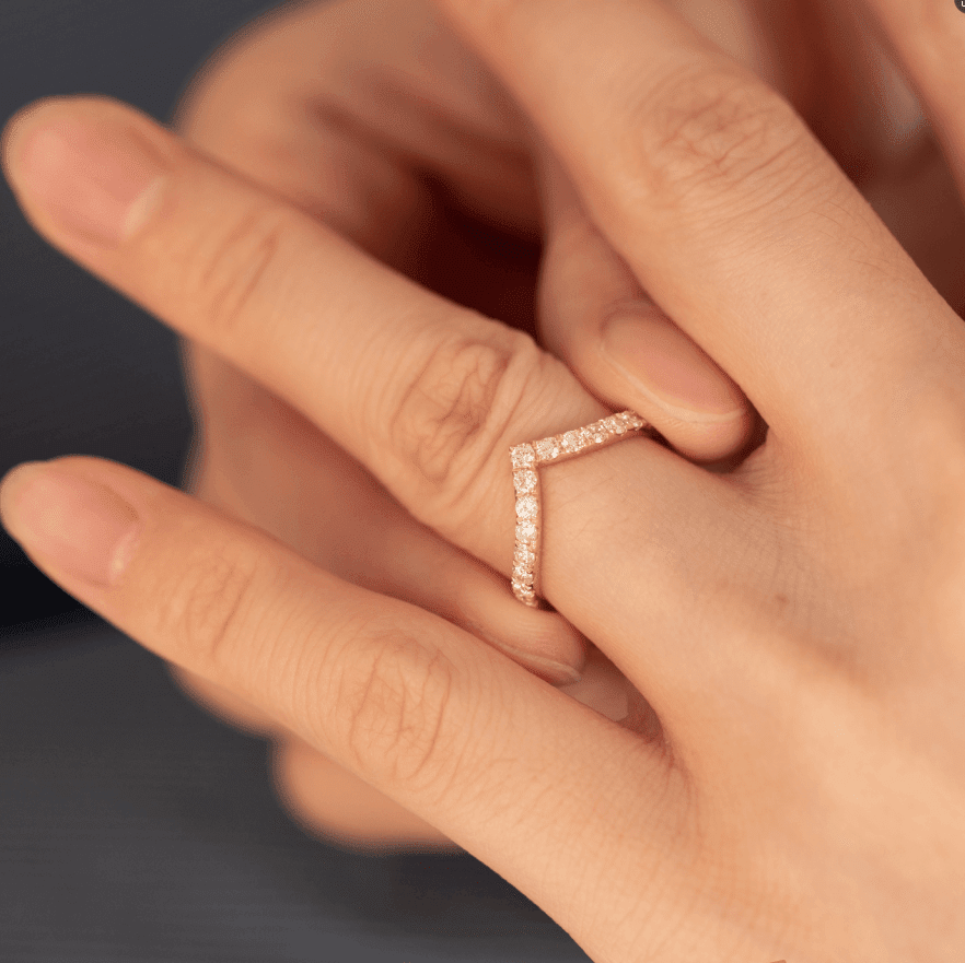 18K Yellow Gold Round Cut Lab Diamond Wedding Ring Enhancer - FIORESE JEWELRY