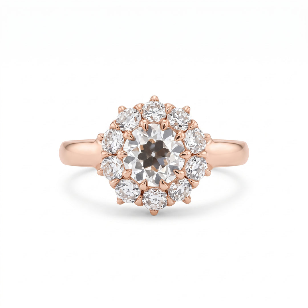 OEC Diamond Halo Ring