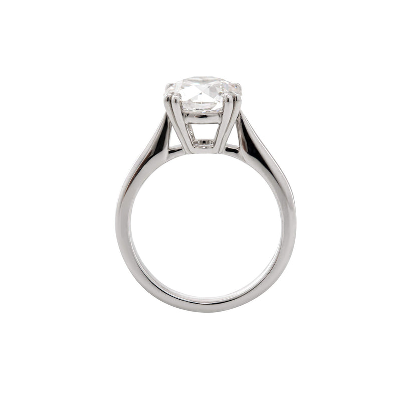 2.01CT Old European Cut Lab Diaond Cathedral Design Double Claw Prong Set Ring - FIORESE JEWELRY