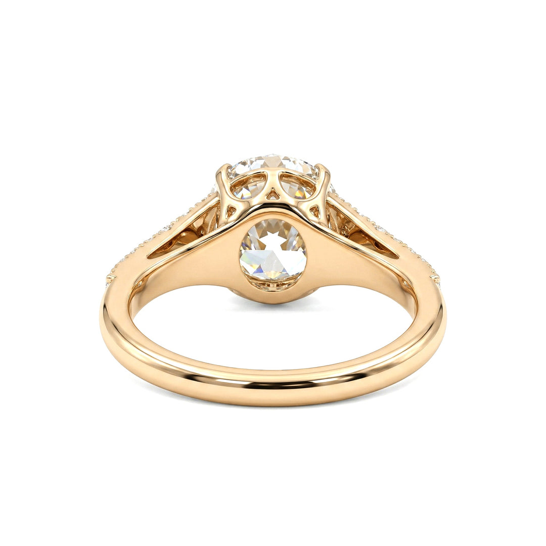 2.56CT Old European Cut Lab Diamond Vintage Milgrain Design Band Ring - FIORESE JEWELRY