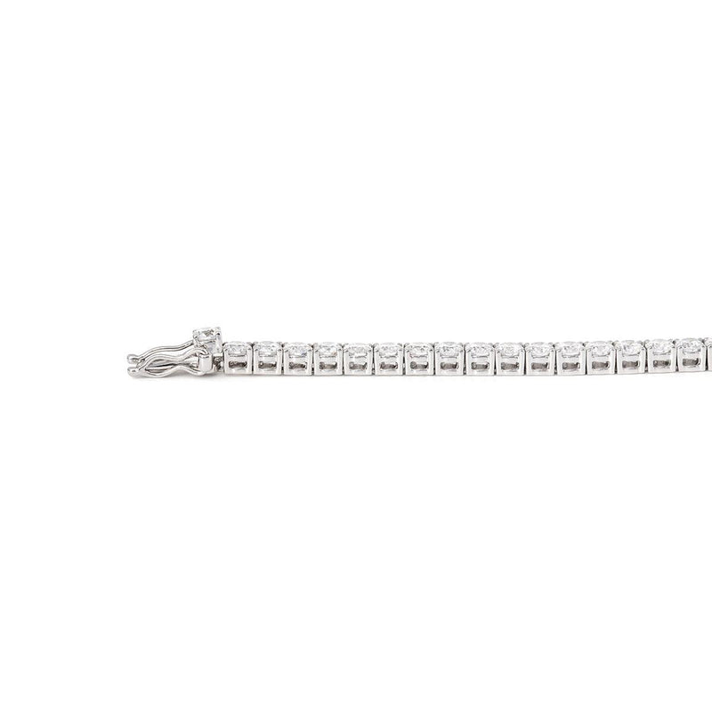2.5mm Round Cut Lab Diamond 4 Prong Basket Tennis Bracelet Everyday Essential - FIORESE JEWELRY