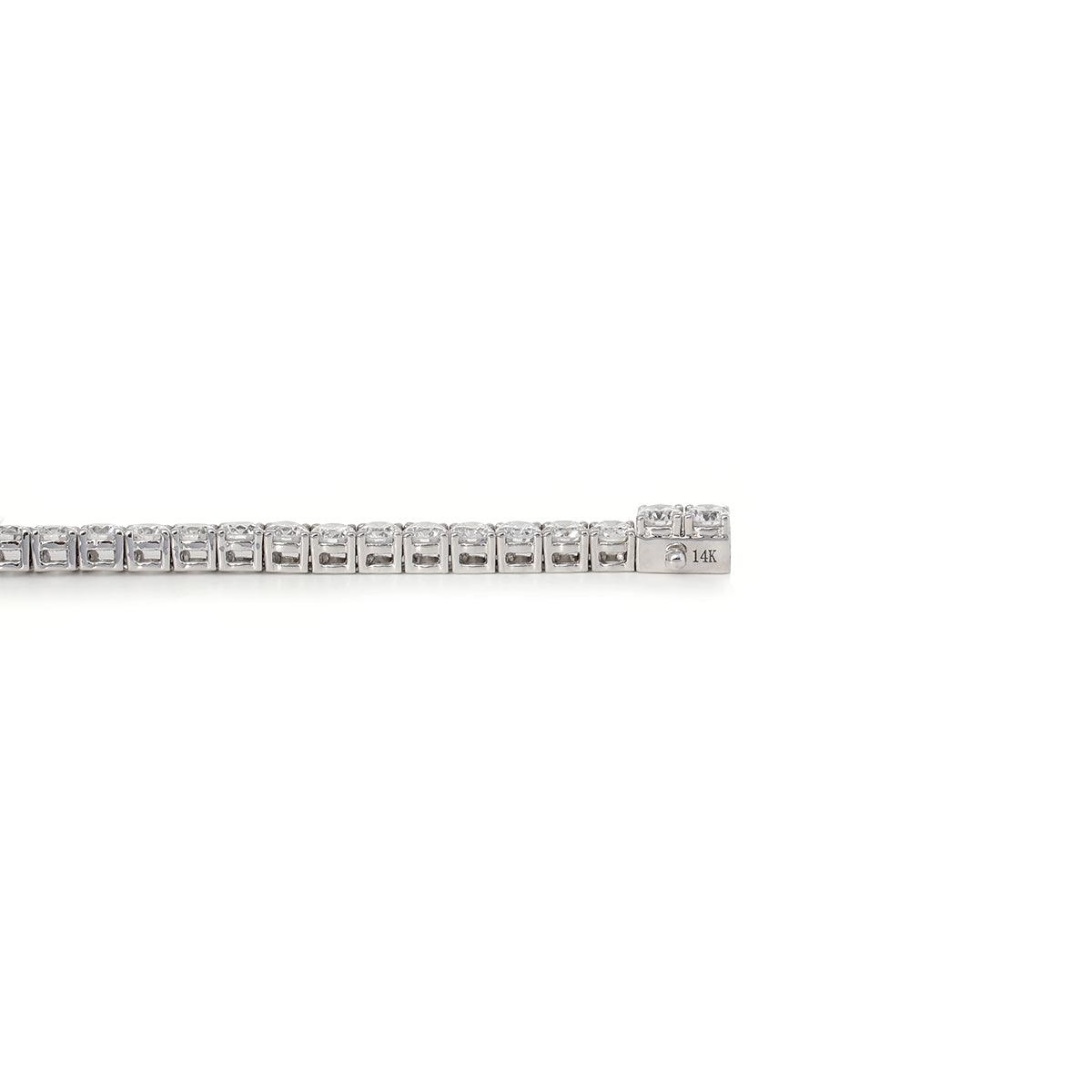 2.5mm Round Cut Lab Diamond 4 Prong Basket Tennis Bracelet Everyday Essential