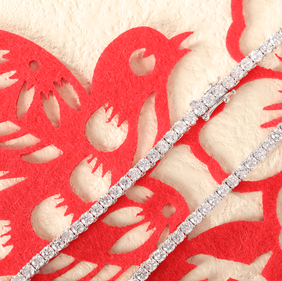 2.6mm Round Cut Lab Diamond 4 Prong Basket Tennis Necklace Everyday Essential