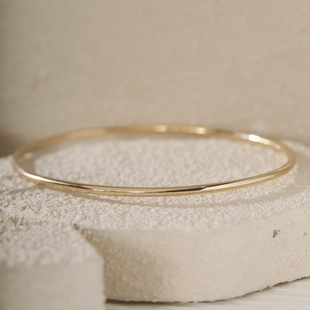 2mm Hollow Tube Bangle Bracelet - FIORESE JEWELRY