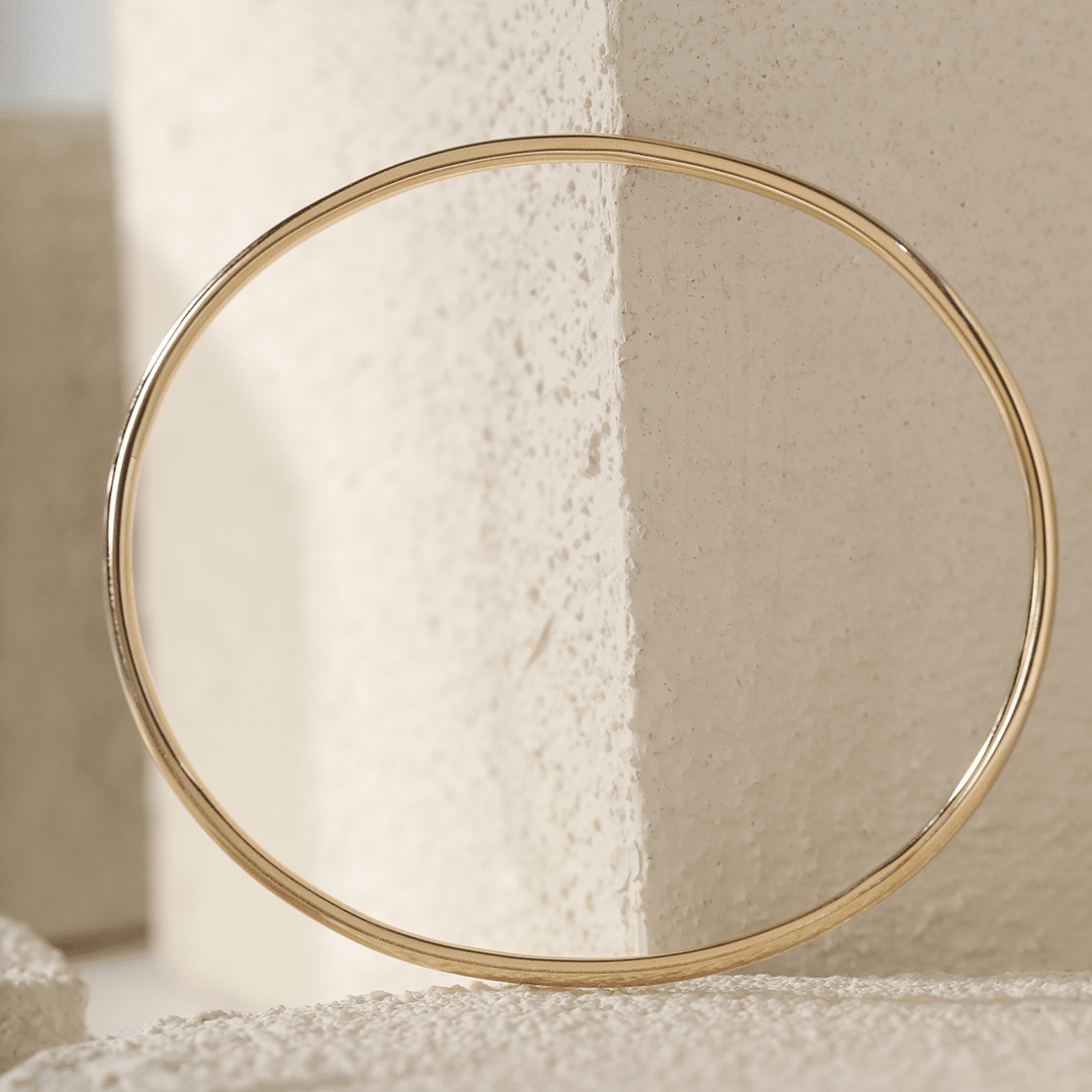2mm Hollow Tube Bangle Bracelet - FIORESE JEWELRY