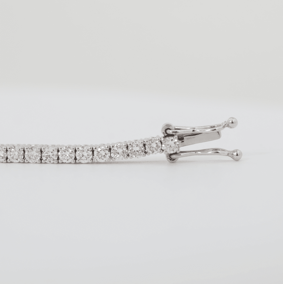 2mm Round Cut Lab Diamond 4 Prong Basket Tennis Bracelet Everyday Essential