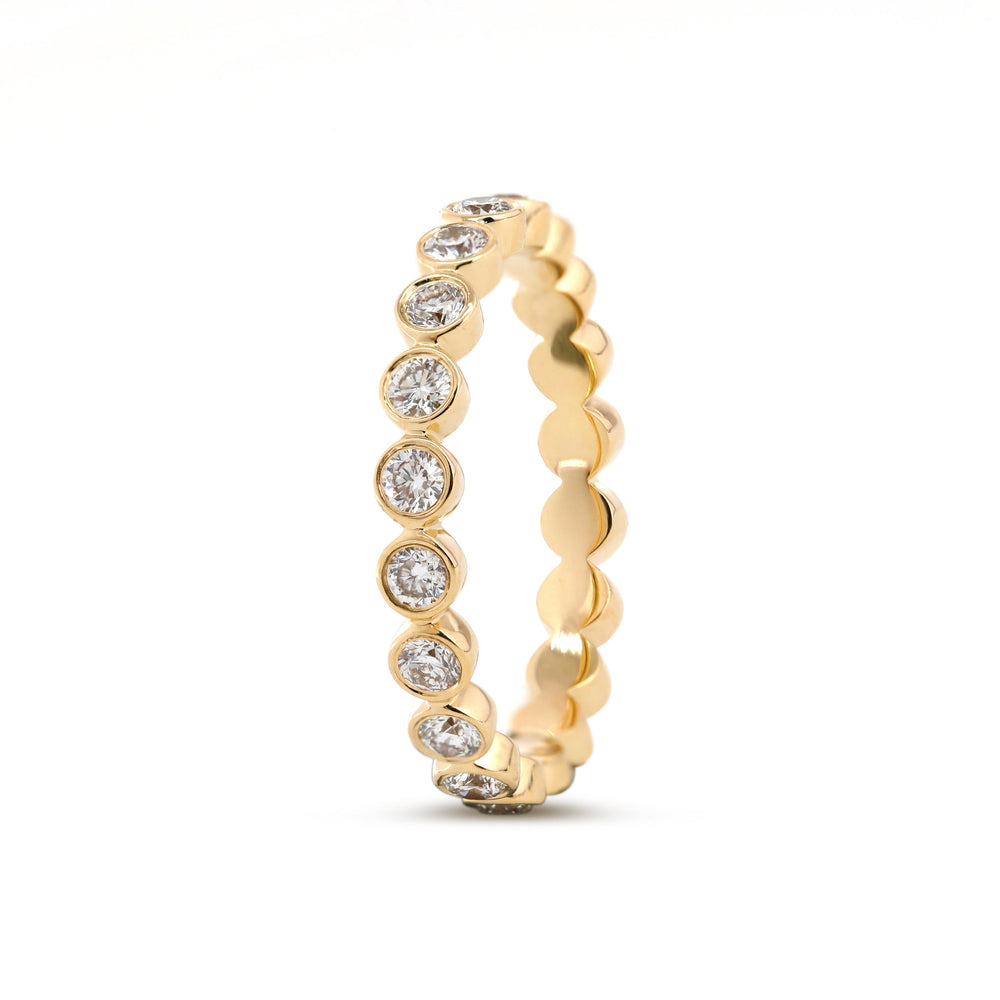 2mm Round Lab Diamond Bezel Eternity Ring - FIORESE JEWELRY