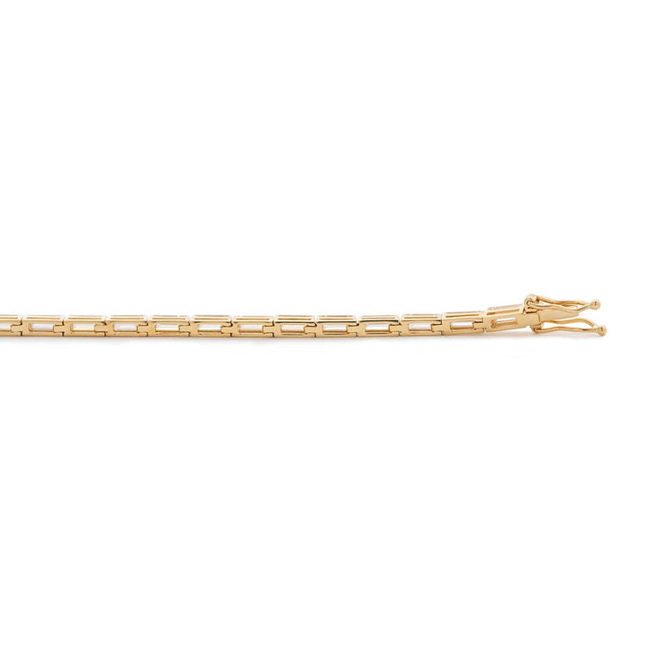 4×2mm Baguette Cut Lab Diamond Half - Bezel Basket Tennis Bracelet - FIORESE JEWELRY