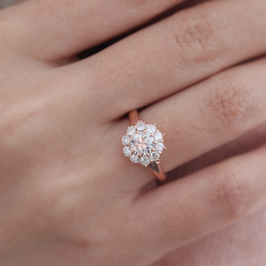 OEC Diamond Halo Ring