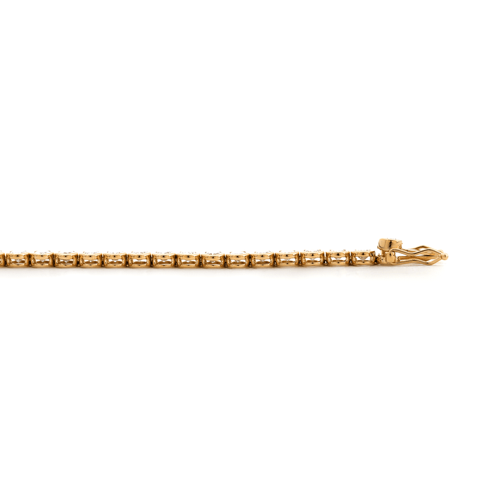 4*3mm Oval Cut Lab Diamond Bezel Tennis Bracelet - FIORESE JEWELRY