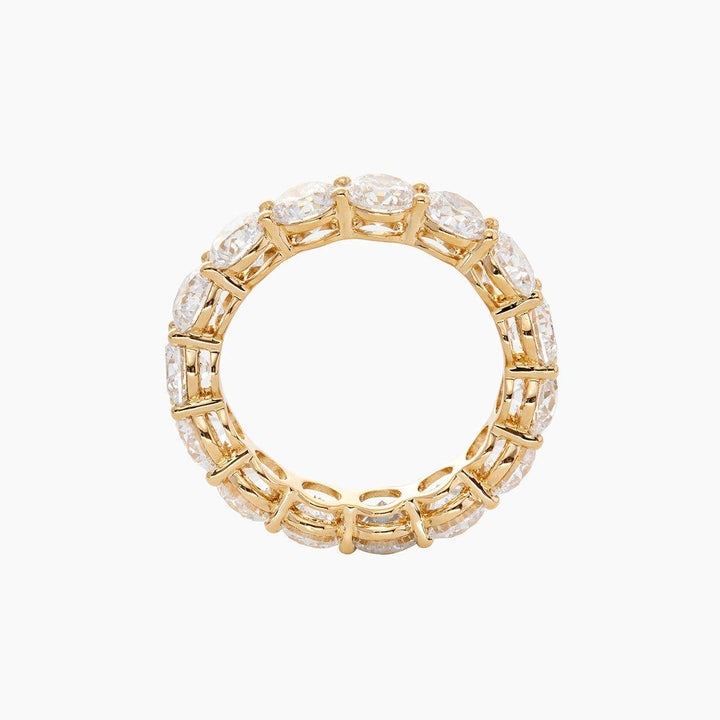 4.3mm Round Lab Diamond Shared Prong Basket Eternity Ring - FIORESE JEWELRY