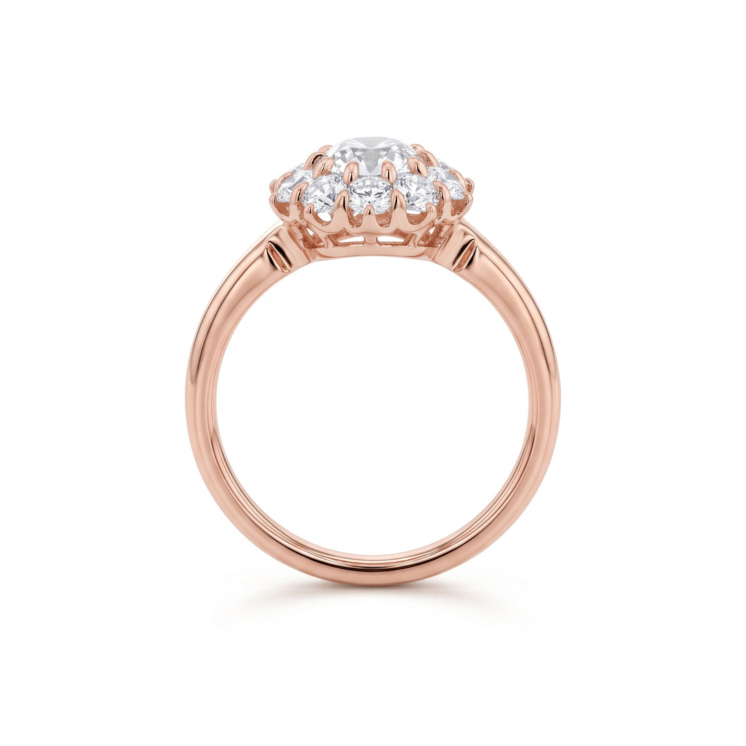 OEC Diamond Halo Ring