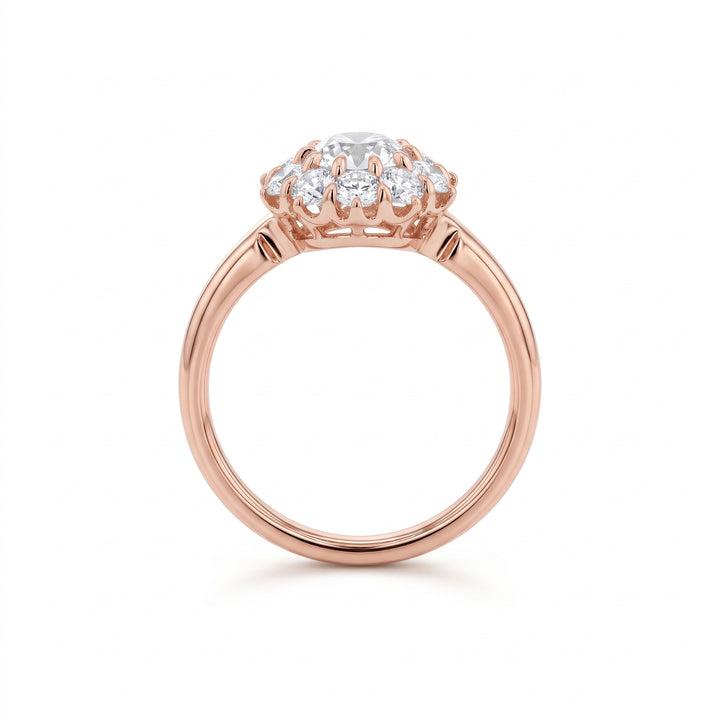 OEC Diamond Halo Ring