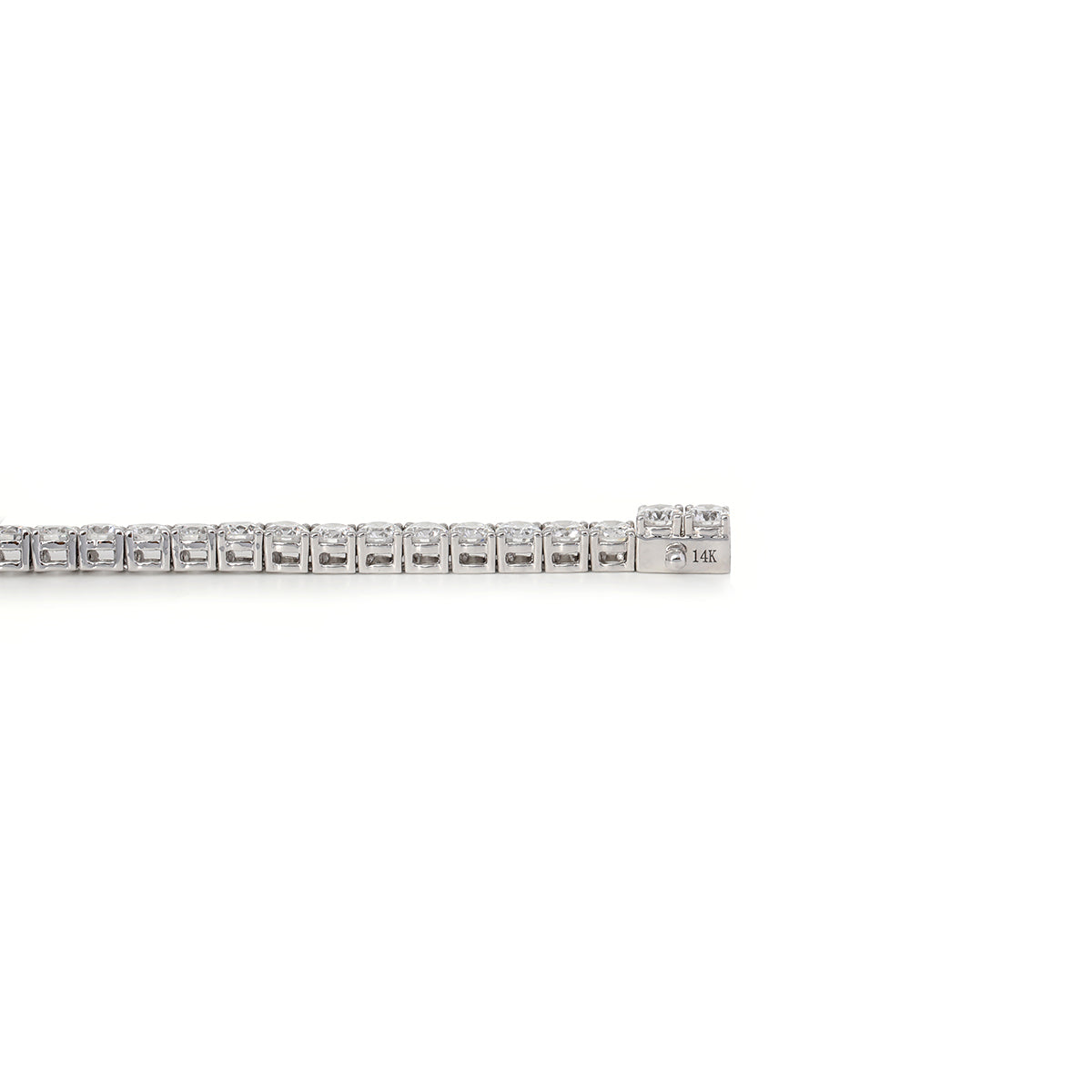 Merry Christmas Specials 14K Gold 6 ct tw Round Cut Lab Diamond 4 Prong Basket Tennis Bracelet