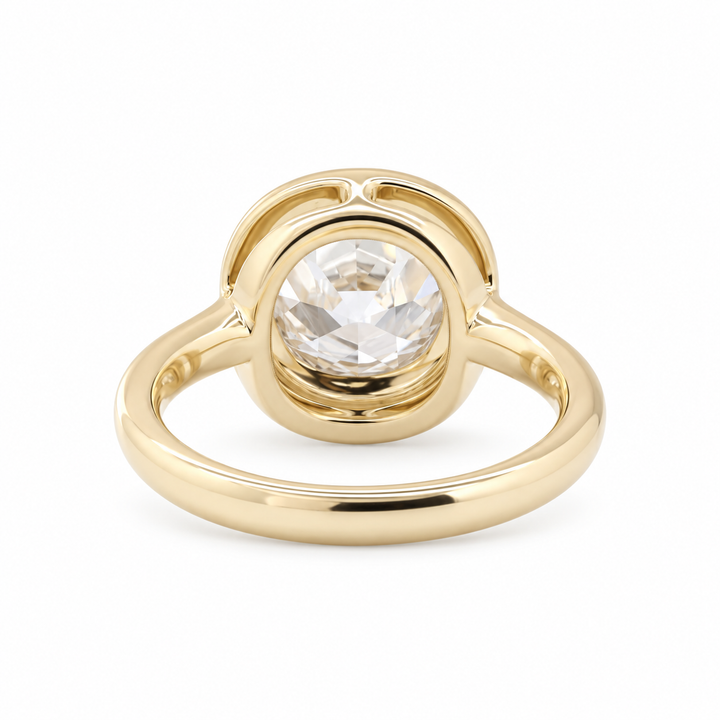 Cushion OMC Diamond Bezel Ring