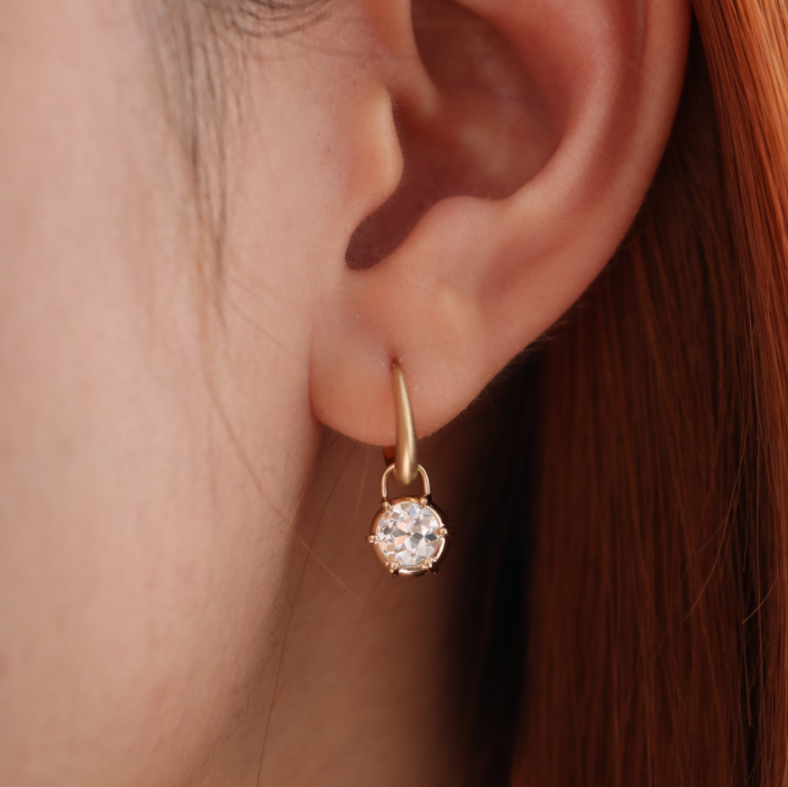 OEC Diamond Hoop Earrings