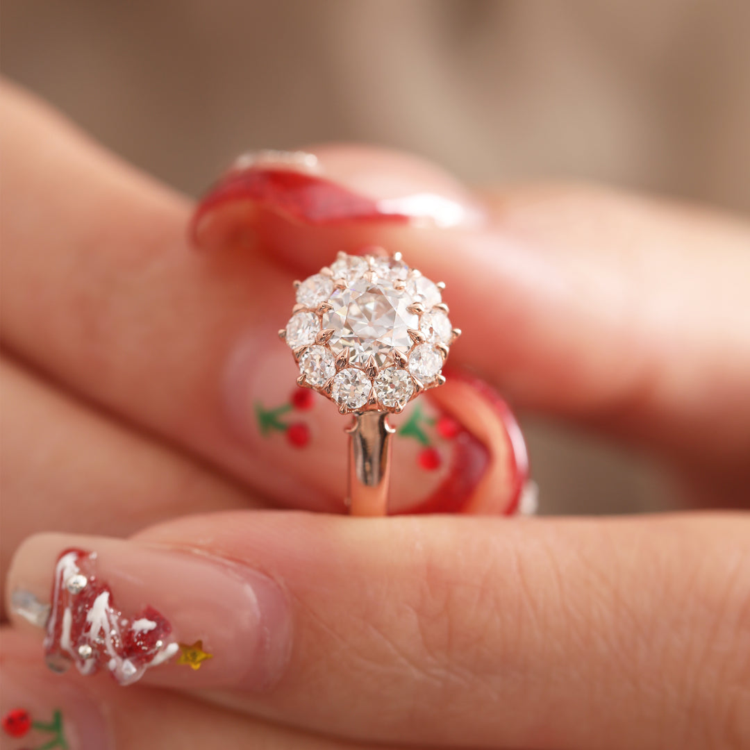 OEC Diamond Halo Ring