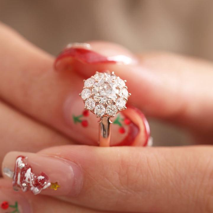 OEC Diamond Halo Ring