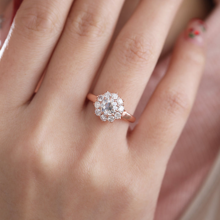 OEC Diamond Halo Ring
