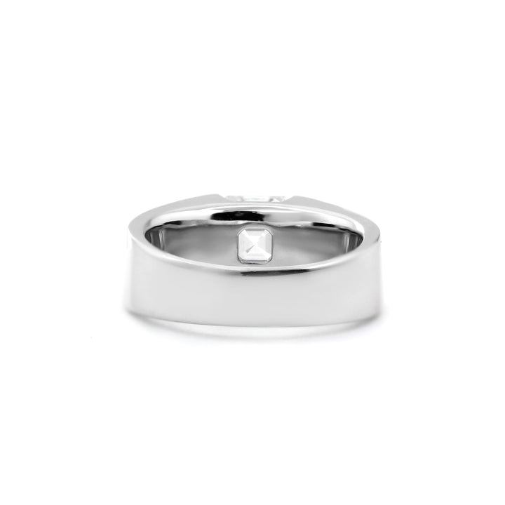 Asscher Cut Lab Diamond Wide Band Design Ring - FIORESE JEWELRY